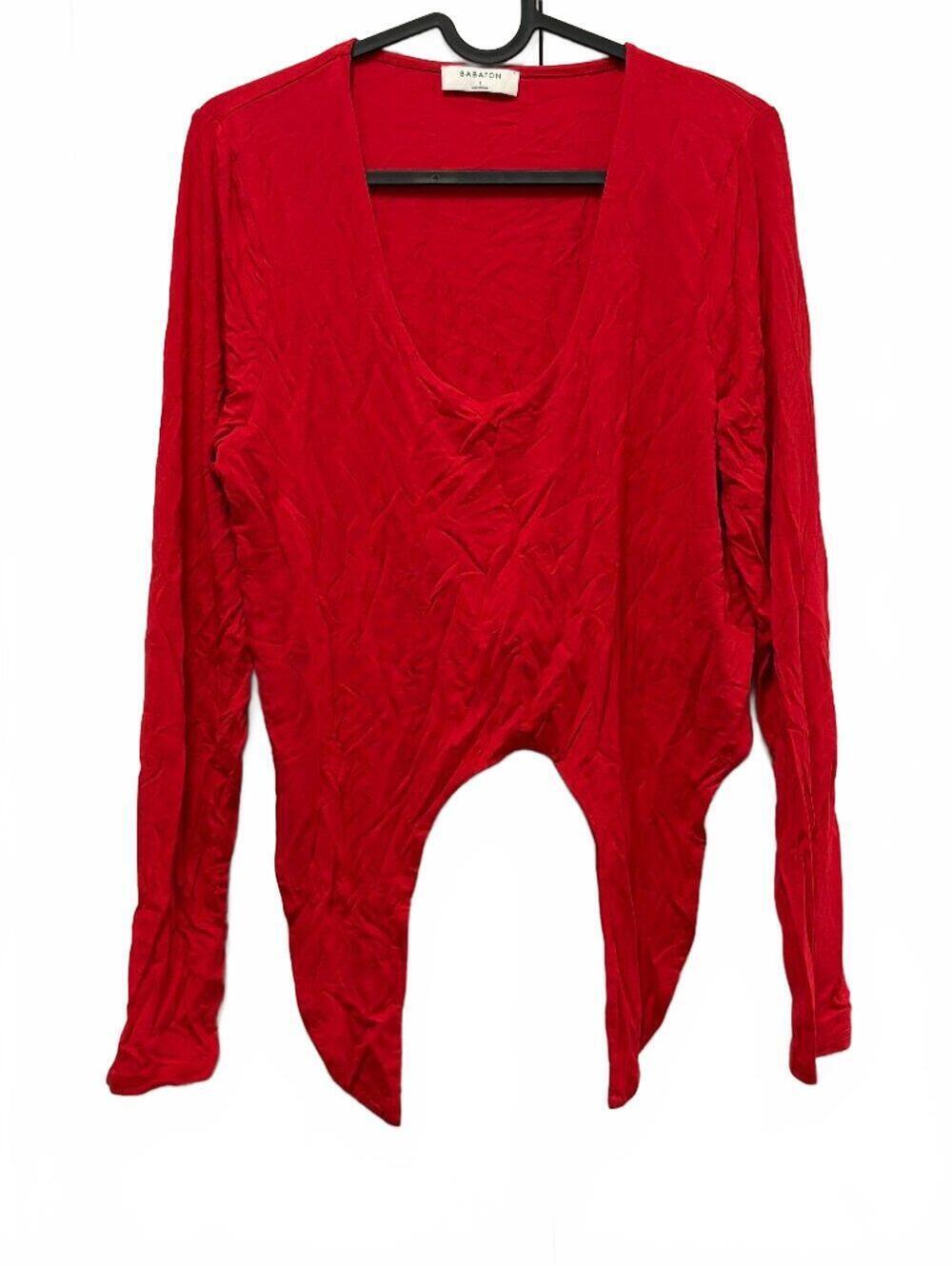 Red Babaton Tie-up Long Sleeve Shirt